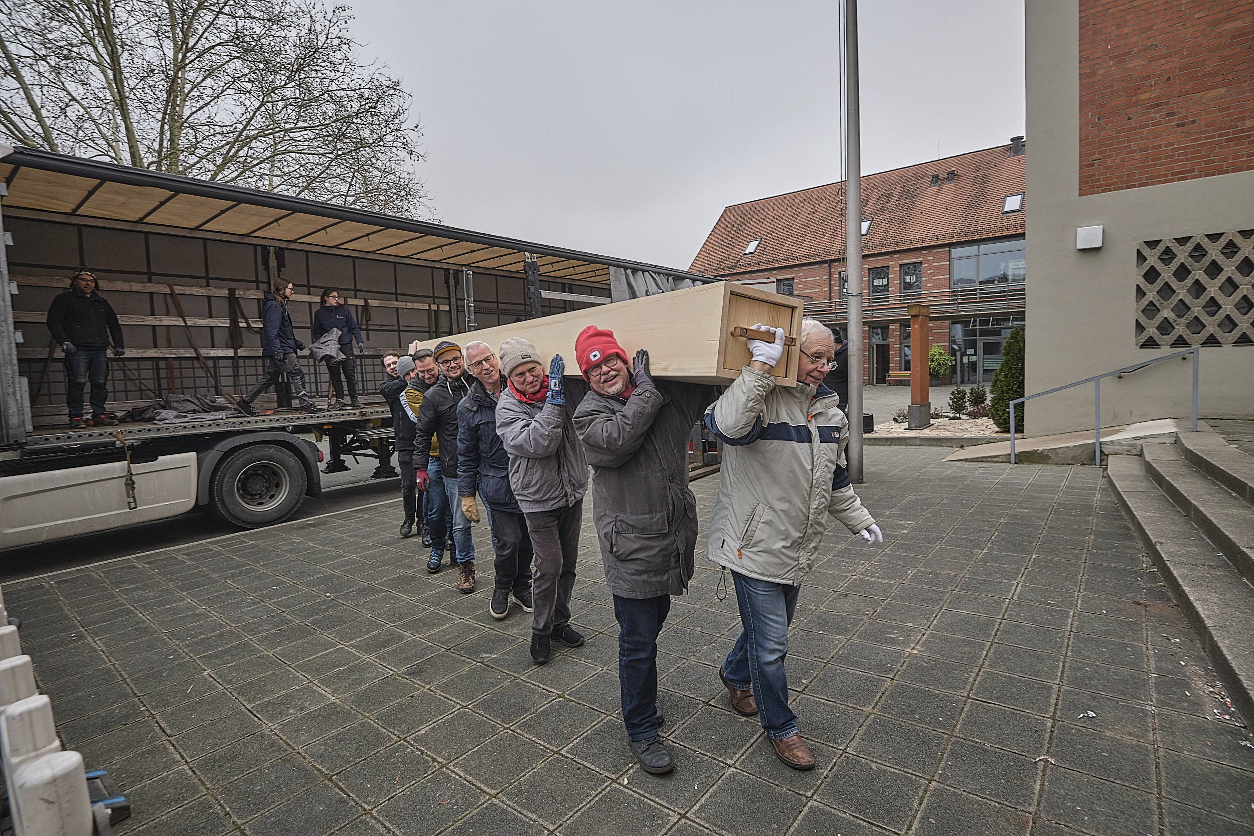 Anlieferung der neuen Orgel